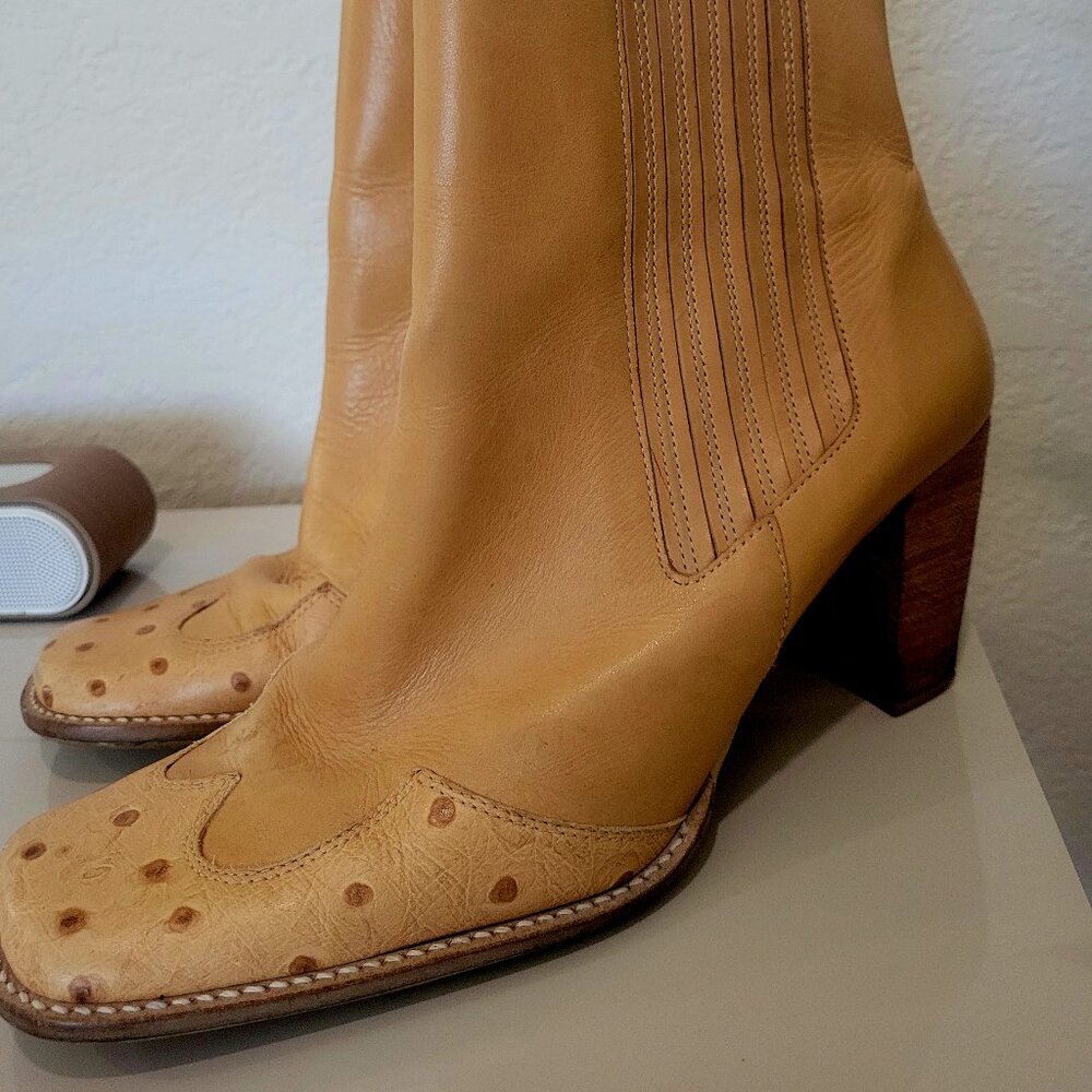 UNISA Ostrich Leather Boots